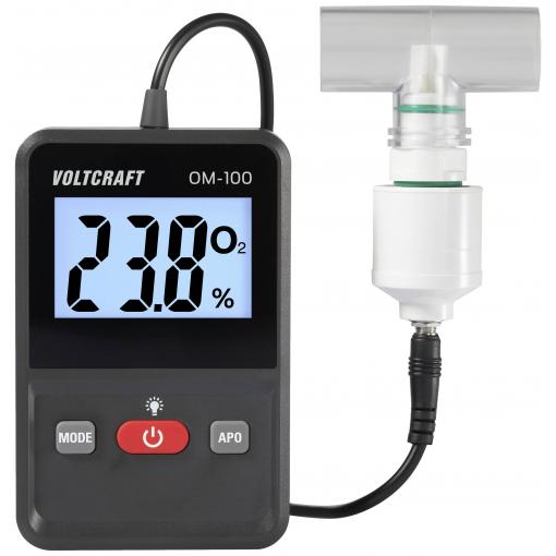 VOLTCRAFT OM-100 měřič zbytkového kyslíku, 0 - 100 %, kyslíkový měřicí přístroj, bez certifikátu
