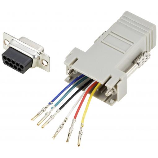 TRU COMPONENTS D-SUB adaptér D-SUB zástrčka 9pólová - RJ12 zásuvka 1 ks