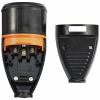 Sygonix SY-5597566 zásuvka plast Zajistitelný 250 V/AC černá, oranžová