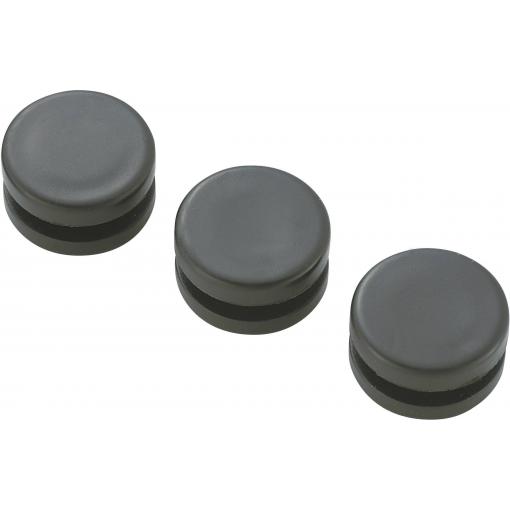 TRU COMPONENTS TC-GMCQR-1108203 kabelová průchodka uzavřená 7.8 mm, max. tloušťka desky 2.3 mm, PVC, černá, 100 ks