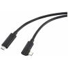 Renkforce optický Kabel USB-C USB 3.2 Gen2 USB-C ® zástrčka jednostranně zahnutý 10.00 m černá RF-5625884
