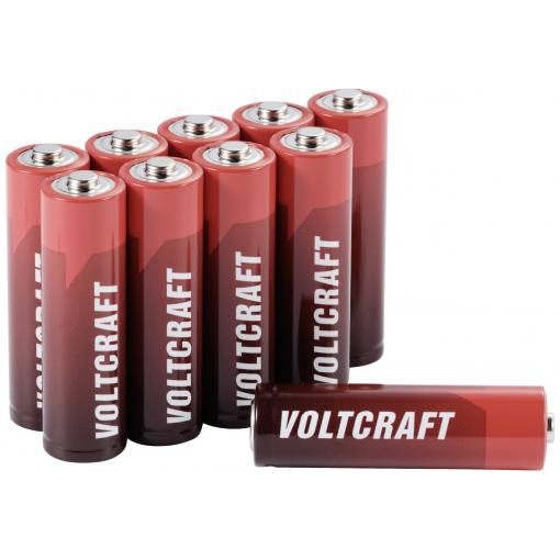 VOLTCRAFT Industrial LR6 tužková baterie AA alkalicko-manganová, 3000 mAh, 1.5 V, 10 ks