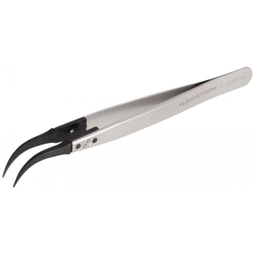 Lindström TL 7CFR-SA ESD Pinzeta, 7CF, plochá, zahnutá, 130 mm