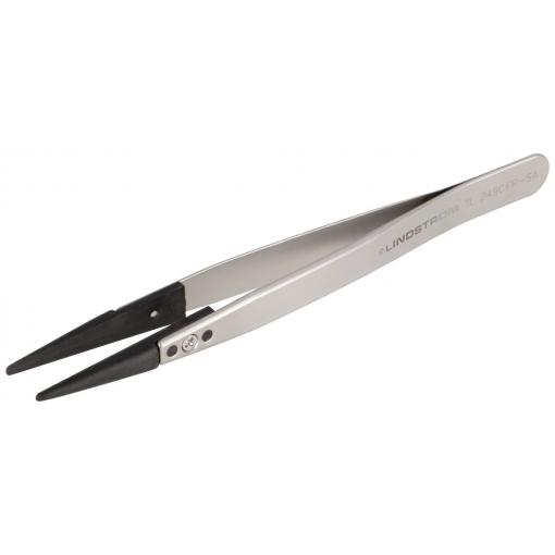 Lindström TL 249CFR-SA ESD Pinzeta, 249CF, plochá-kulatá, 130 mm