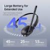 EKSA H5 Headset otevřená (On Ear) Bluetooth® černá Redukce šumu mikrofonu, Potlačení hluku headset, se základní stanicí Bluetooth® , vč. nabíjecí a dokovací