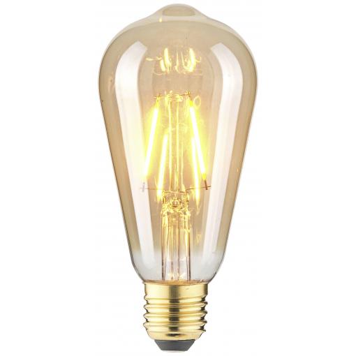 LightMe LM85057 LED E27 válcový tvar 2.5 W jantar (Ø x d) 64 mm x 140 mm 1 ks