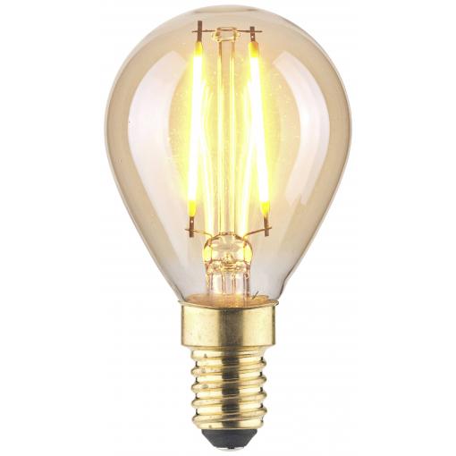 LightMe LM85053 LED E14 kapkový tvar 2.5 W jantar (Ø x d) 45 mm x 80 mm 1 ks