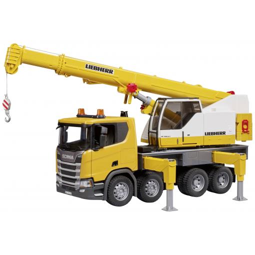bruder Scania Jeřáb Liebherr, nákladní automobil Super 560R hotový model Model nákladního vozidla