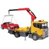 bruder Scania Super 560R vybožovací nákladní vůz s vozem Roadster hotový model Model užitkového vozidla