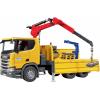 bruder Scania Stavební nákladní vůz Super 560R s jeřábem a 2 paletami hotový model Model užitkového vozidla