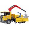 bruder Scania Stavební nákladní vůz Super 560R s jeřábem a 2 paletami hotový model Model užitkového vozidla