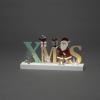 Konstsmide 3274-500 dřevěná figurka XMAS, Santa Claus, jedlička, sob teplá bílá LED teplá bílá časoměřič, se spínačem