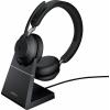 Jabra Evolve2 65 UC Headset otevřená (On Ear) Bluetooth® stereo černá Potlačení hluku regulace hlasitosti, Indikátor nabití, Vypnutí zvuku mikrofonu telefon