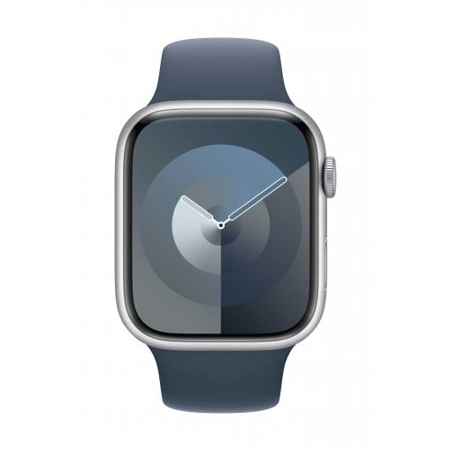 Apple Watch Series 9 GPS 45 mm hliníkový plášť sportovní náramek Storm Blue (bouřkově modrá) S/M