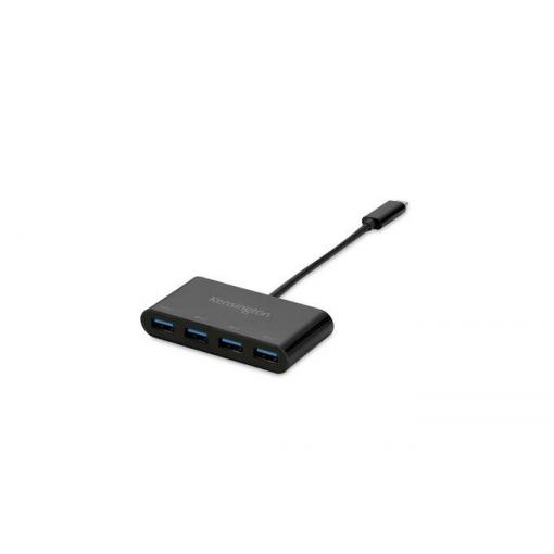 Kensington K33616WW USB Hub 4 porty USB-A USB 3.1 Gen2 10 GBit/s s konektorem USB C černá K33616WW