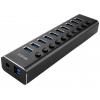 LINDY 43370 USB Hub 10 portů USB-A USB 3.0 5 GBit/s černá 43370