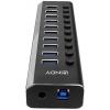 LINDY 43370 USB Hub 10 portů USB-A USB 3.0 5 GBit/s černá 43370