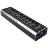 LINDY 43370 USB Hub 10 portů USB-A USB 3.0 5 GBit/s černá 43370