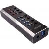 LINDY 43371 USB Hub 8 portů USB-A USB 3.0 5 GBit/s černá 43371