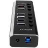 LINDY 43371 USB Hub 8 portů USB-A USB 3.0 5 GBit/s černá 43371