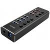 LINDY 43371 USB Hub 8 portů USB-A USB 3.0 5 GBit/s černá 43371