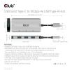 club3D CSV-1547 USB Hub 4 porty USB-A USB 3.1 Gen2 10 GBit/s s konektorem USB C černá, stříbrná CSV-1547