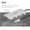 club3D CSV-1547 USB Hub 4 porty USB-A USB 3.1 Gen2 10 GBit/s s konektorem USB C černá, stříbrná CSV-1547