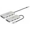 club3D CSV-1547 USB Hub 4 porty USB-A USB 3.1 Gen2 10 GBit/s s konektorem USB C černá, stříbrná CSV-1547