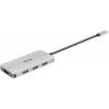 club3D CSV-1547 USB Hub 4 porty USB-A USB 3.1 Gen2 10 GBit/s s konektorem USB C černá, stříbrná CSV-1547