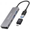 GrauGear G-HUB2A2C-AC USB Hub 4 porty USB-A, USB-C® USB 3.0 5 GBit/s stříbrná G-HUB2A2C-AC