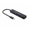 Conceptronic CTC4USB3 USB Hub 4 porty USB-A USB 3.1 Gen1 5 GBit/s s konektorem USB C černá CTC4USB3