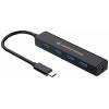 Conceptronic CTC4USB3 USB Hub 4 porty USB-A USB 3.1 Gen1 5 GBit/s s konektorem USB C černá CTC4USB3