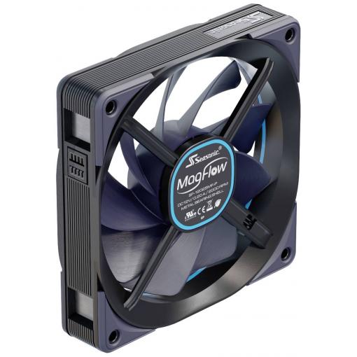 Seasonic Seasonic MagFlow 1225 PWM - Gehäuselüfter - 120 PC větrák s krytem černá (š x v x h) 124.2 x 120.4 x 26.6 mm