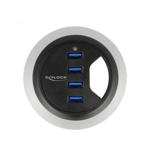 Delock 62868 USB Hub 4 porty USB-A USB 3.1 Gen1 5 GBit/s černá 62868