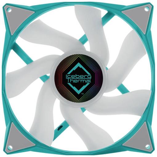 Iceberg Thermal IceGALE ARGB PC větrák s krytem tyrkysová vč. ovládání RGB osvětlení