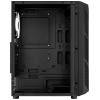 AeroCool Prime-G-BK-v2 midi tower PC skříň černá boční okno