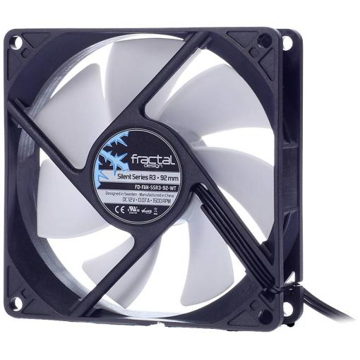 Fractal Design Silent Series R3 92mm PC větrák s krytem černá, bílá (š x v x h) 92 x 25 x 92 mm