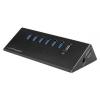 LC Power LC-HUB-2B-7 USB Hub 6 portů USB-A USB 3.0 5 GBit/s černá LC-HUB-ALU-2B-7