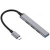 Equip 128961 USB Hub 4 porty USB-A USB 3.1 Gen1 5 GBit/s s konektorem USB C černá, šedá 128961