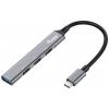 Equip 128961 USB Hub 4 porty USB-A USB 3.1 Gen1 5 GBit/s s konektorem USB C černá, šedá 128961