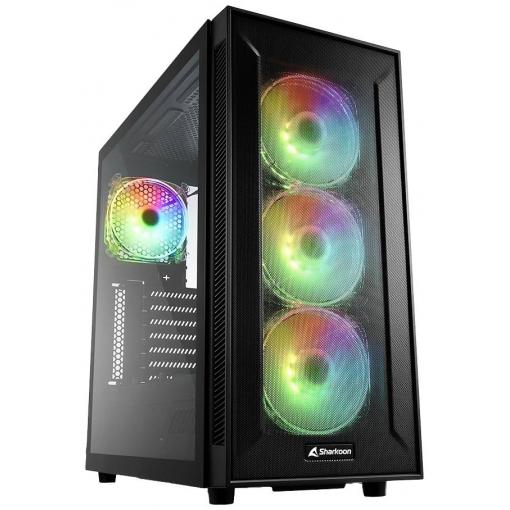 Sharkoon Sharkoon TG6M RGB - Tower - ATX - Seitenteil mit Fenster (gehärtetes Glas) tower PC skříň černá