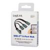 LogiLink UA0361 USB Hub 3 porty USB-A USB 3.1 Gen1 5 GBit/s s konektorem USB C stříbrná UA0361