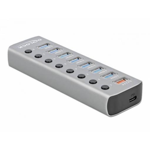 Delock 63264 USB Hub 7 portů USB-A USB 3.1 Gen1 5 GBit/s šedá 63264