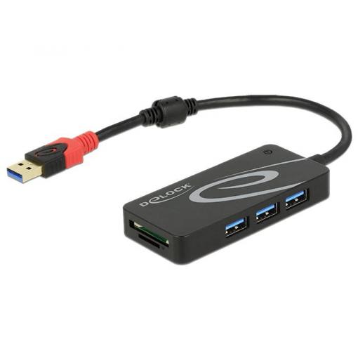 Delock 62899 USB Hub 3 porty USB-A USB 3.1 Gen1 5 GBit/s černá 62899