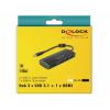 Delock USB-C® dokovací stanice DeLOCK - Retail Pack - Dockingstation - USB-C 3.1 / Thunderbolt 3 Vhodné pro značky (dokovací stanice pro notebook): univerzální