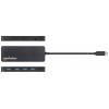 Manhattan 164924 USB Hub 3 + 1 port USB-A USB 3.2 Gen1 5 GBit/s s konektorem USB C černá 164924