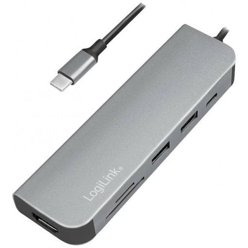 LogiLink USB-C® dokovací stanice LogiLink USB-C Multifunction Hub - Dockingstation Vhodné pro značky (dokovací stanice pro notebook): univerzální