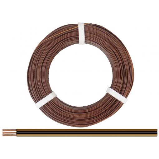 Donau Elektronik 325-818-25 lanko/ licna 3 x 0.25 mm² + 3 x 0.25 mm² tmavě hnědá , černá, světle hnědá 25 m