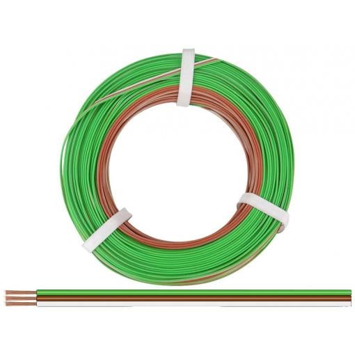 Donau Elektronik 325-485-50 lanko/ licna 3 x 0.25 mm² zelená, hnědá, bílá 50 m
