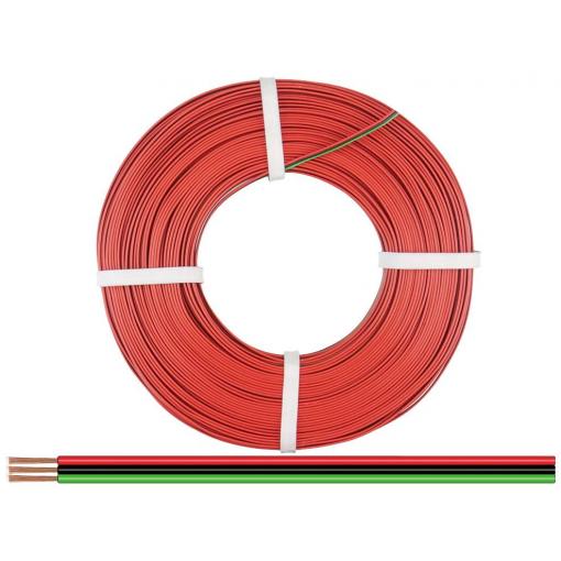 Donau Elektronik 325-014-50 lanko/ licna 3 x 0.25 mm² + 14 x 0.15 mm červená, černá, zelená 50 m